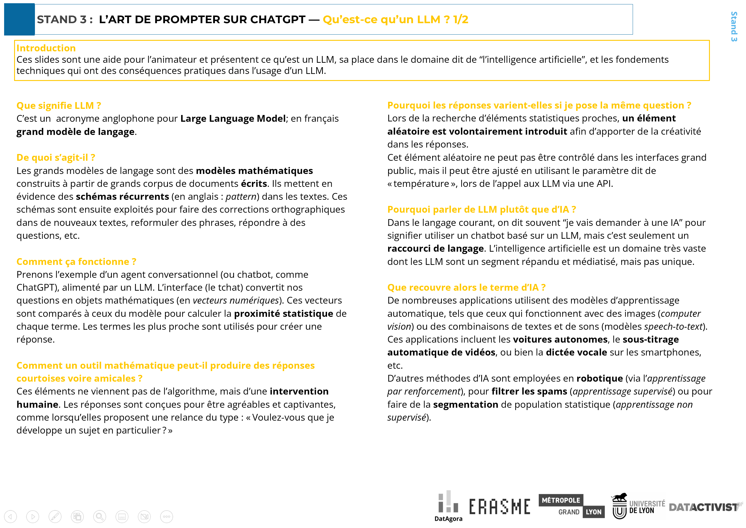 Guide à destination des animateurs de l'atelier