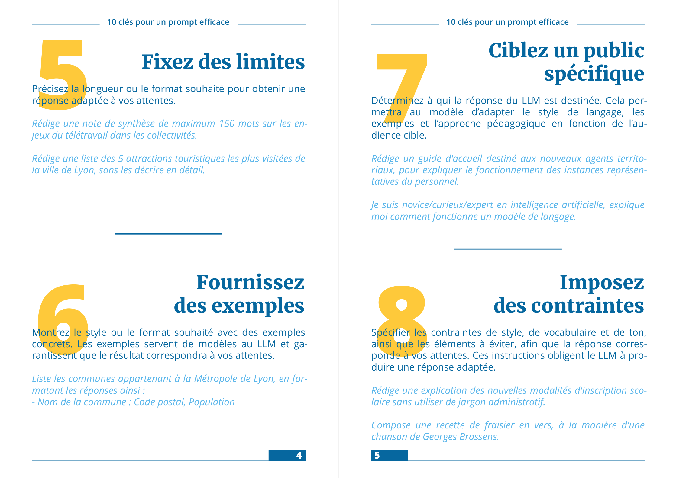 Extrait du guide de prompting à destination des participants